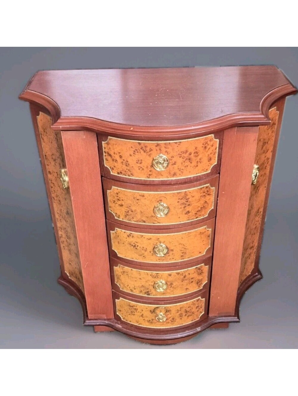 Vintage Franklin Mint Faberge Heirloom Collection Solid Wood Jewelry Armoire 39"